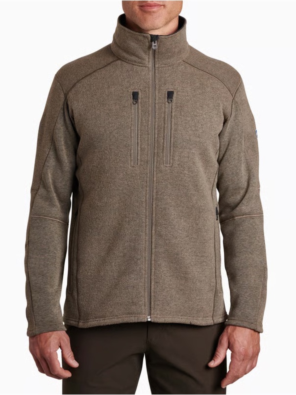 KUHL Interceptr Full-Zip Fleece Jacket Men’s 2XL Oatmeal Tan Outdoor Hybrid